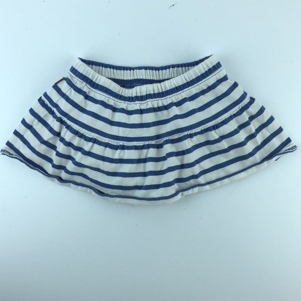 Tea Collection Girl's Skirt Bottoms Blue Striped Baby Bloomers 18-24M TT18